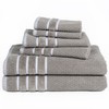 Hastings Home 6-piece 100-percent Cotton Towel Set with 2 Bath Towels, 2 Hand Towels and 2 Washcloths (Taupe) 197164VYZ